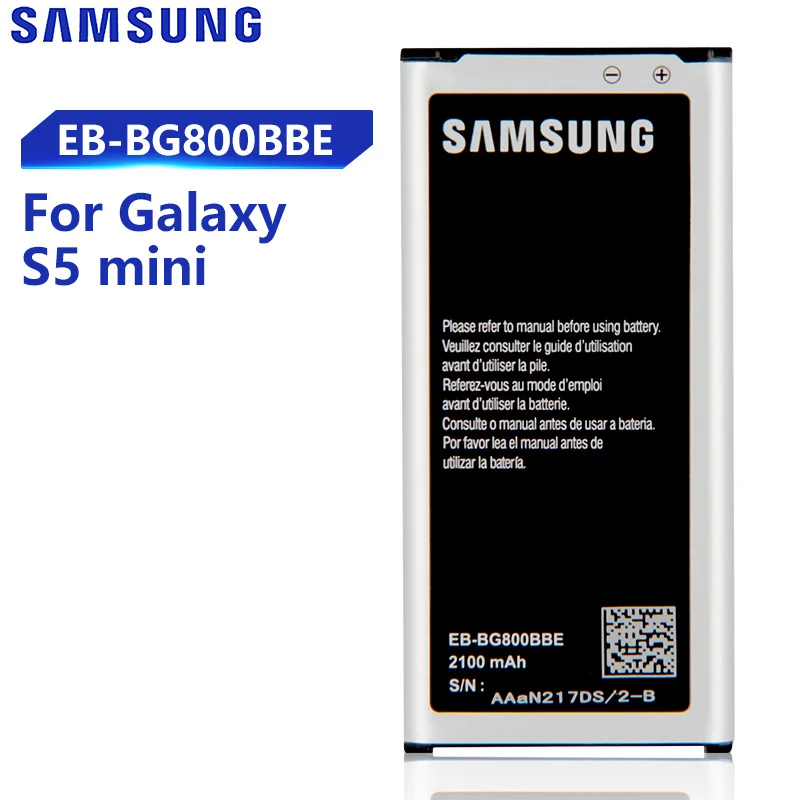Оригинальный сменный аккумулятор Samsung для Galaxy S5 mini G870a G870W SM G800FS5MINI EB BG800BBE BG800CBE с NFC