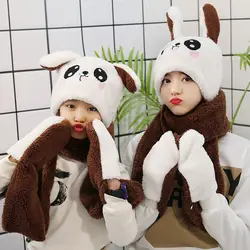 Chapeaux de Protection des oreilles de lapin en peluche, chapeaux de Protection des oreilles, mignons et chauds, chapeau de la reine des neiges, automne et hiver 