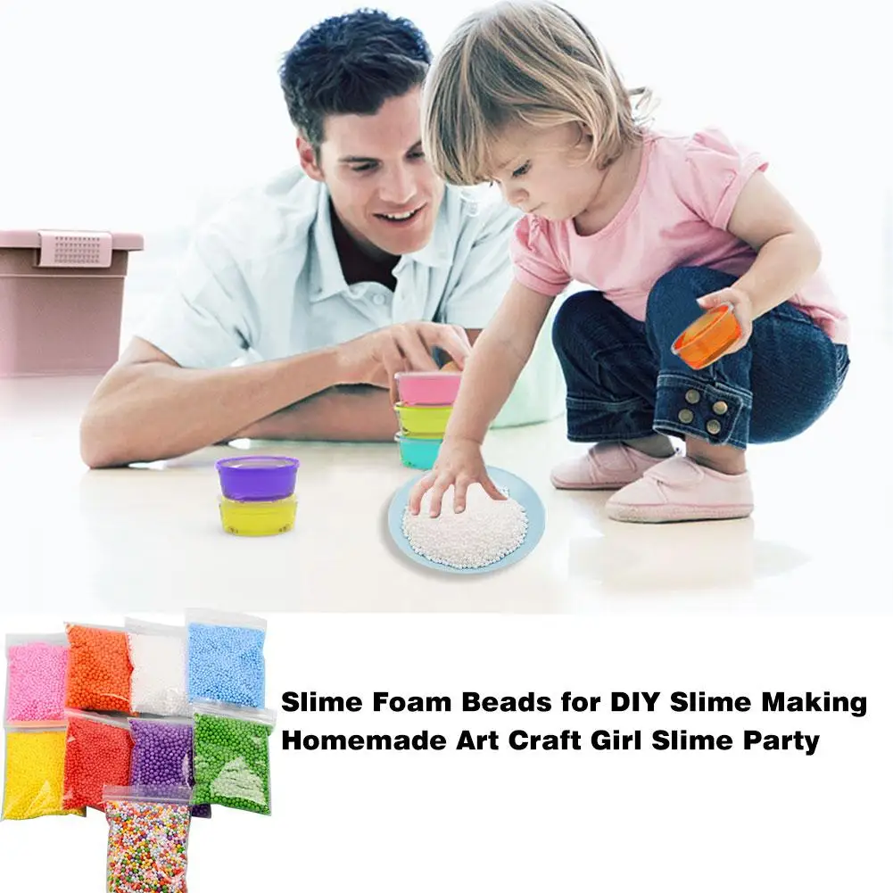 DIY Slime Accessories Foam Beads For DIY Slime Making Homemade Art Craft Slime Party Polymer Clay 2