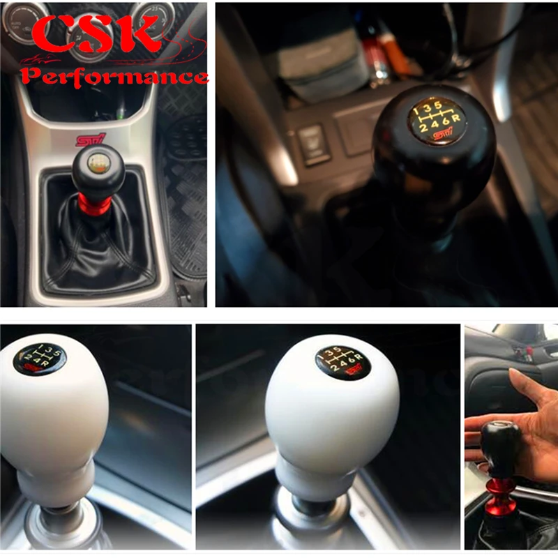 1PCS Shift Knob Legacy GDA GDB GC8 FOR JDM FOR Su baru WRX Impreza STI 5MT gear knob BLACK / WHITE