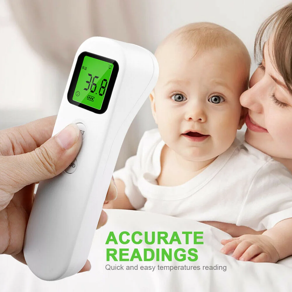 

Fast Reading Home Ear Baby Adult Plastic LCD Screen Infrared Thermometer With Backlight Digital Display Non Portable