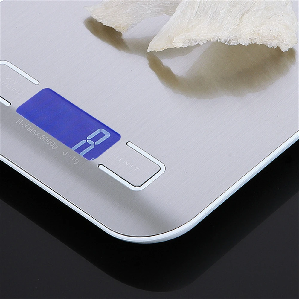 Pаспродажа 10 кг 1 г мини Кухня цифровой точная шкала электронные продукты питания весы Нержавеющая сталь весы, взвешивание весы сенсорный ЖК дисплей Д...