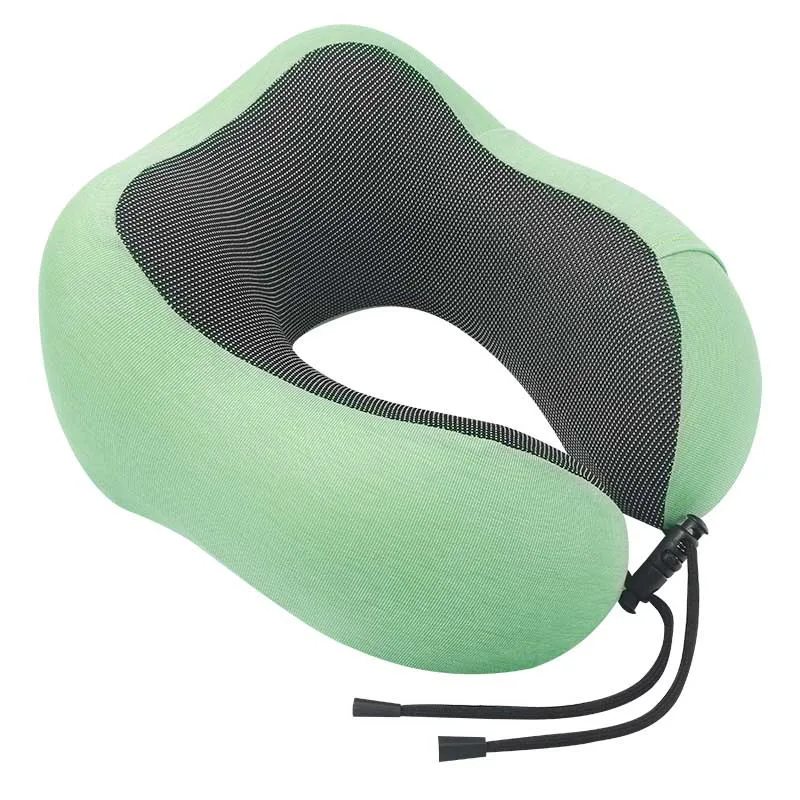 

Breathable & Comfortable Memory Foam Travel Neck Pillow U-Shaped Adjustable Airplane Car Flight Pillow 360-Degree Head Support