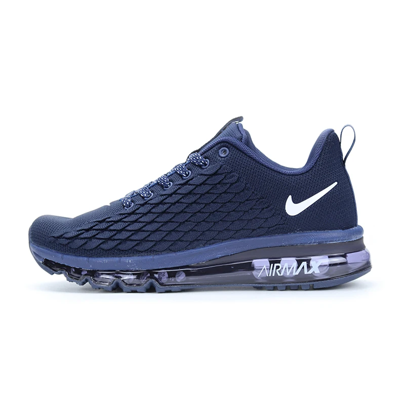 Оригинальные подлинные мужские кроссовки для бега от NIKE AIR MAX, спортивные уличные дышащие кроссовки с сеткой, Спортивная дизайнерская обувь, Новинка - Цвет: blue  white