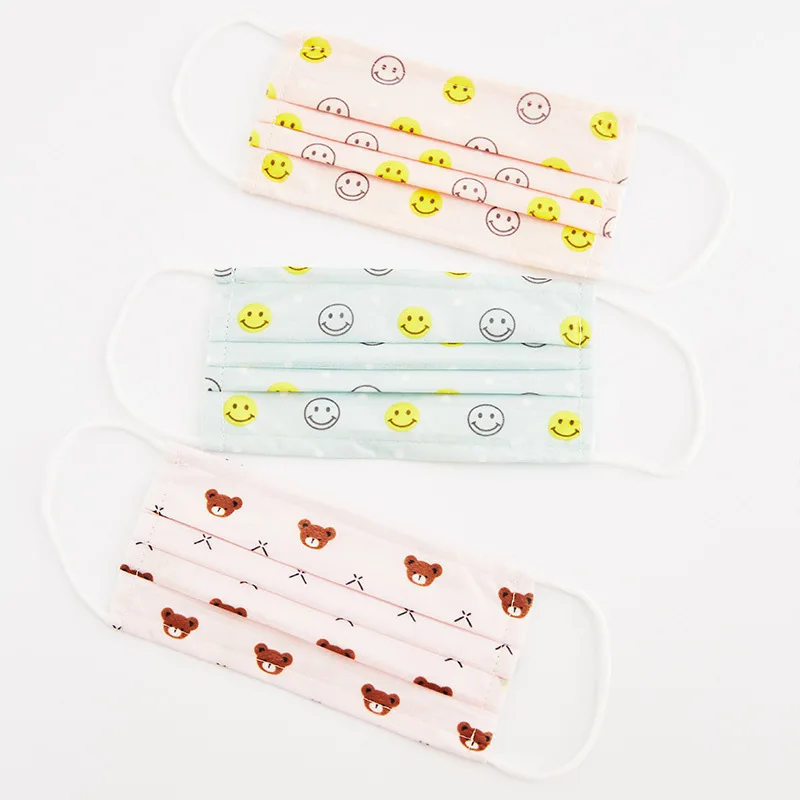 

Kids Children Child Boys Girls 50pcs Disposable Anti Facial Filter Masks Mouth Face Mask Cartoon