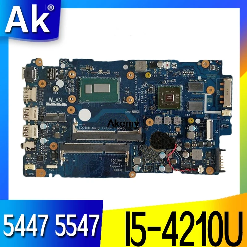 

Akemy 056DXP 56DXP LA-B012P for Dell Inspiron 5447 5547 laptop motherboard I5-4210U DDR3L tested