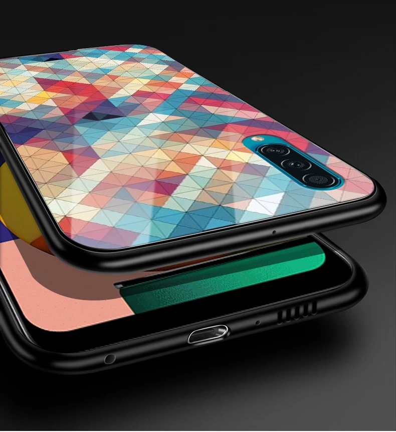Для samsung A30S чехол из закаленного стекла жесткая задняя крышка для samsung Galaxy A50S чехол для телефона s 6,4 ''силиконовый бампер A 30S A 50S