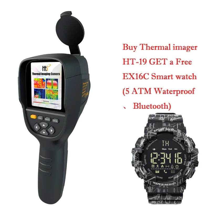 HT-19 Free EX16C HT-19 ручной ИК цифровой тепловизор детектор камера инфракрасная температура тепла с хранения 3,2 дюймов 320X240 TFT инфракрасный Ima - Цвет: HT-19 Free EX16C