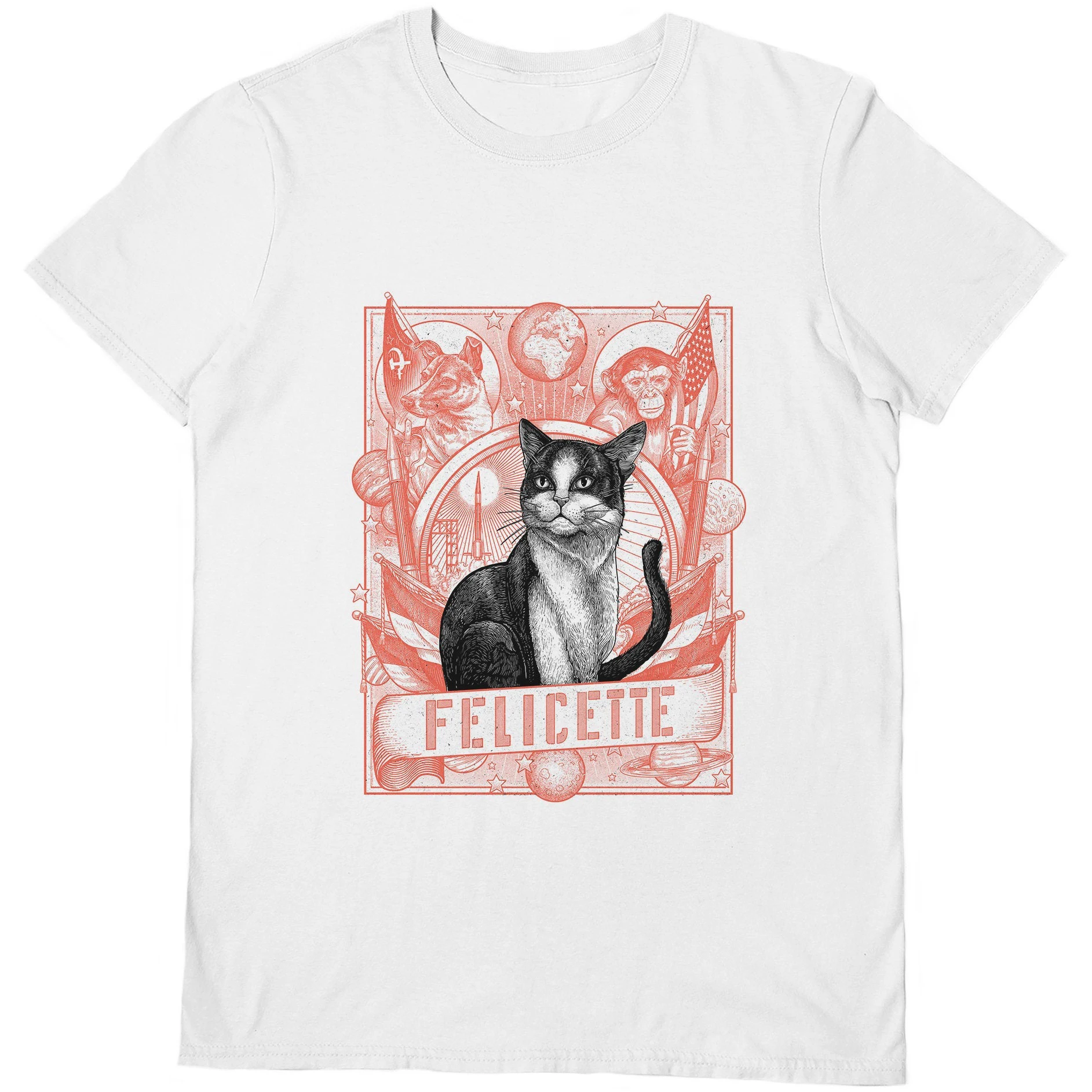 Casual Ladies Basic O-collar Short Sleeved Astronaut Cat  Animals Print Tops Women T-shirt  Women T-shirt Girl,Drop Ship