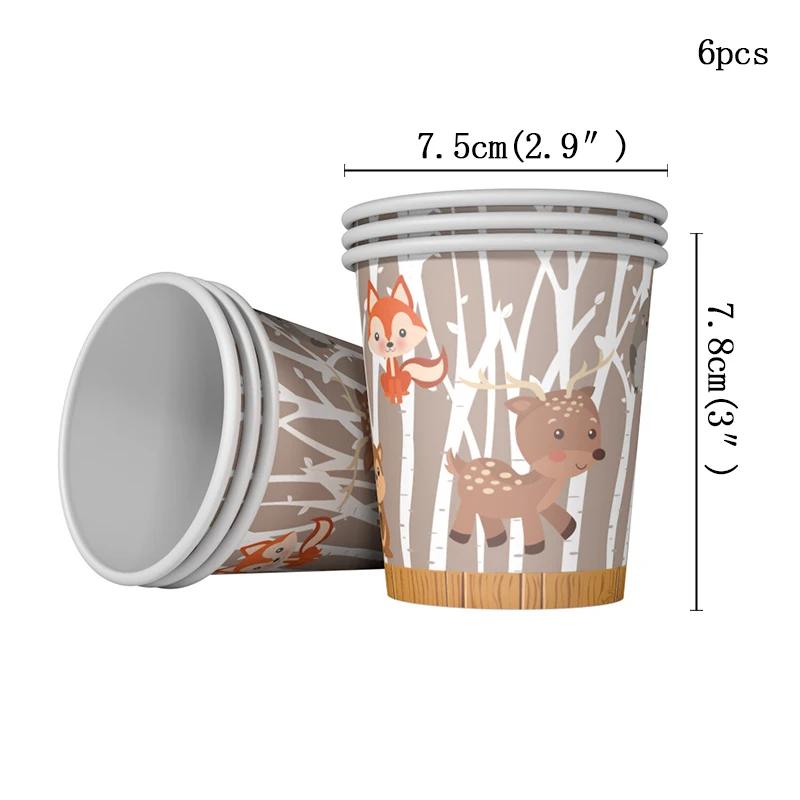 Сафари джунгли украшения, товары для вечеринки для маленьких мальчиков Избранное С Днем Рождения вечерние Бумага чашка одноразовая вечерние поставки коллекция