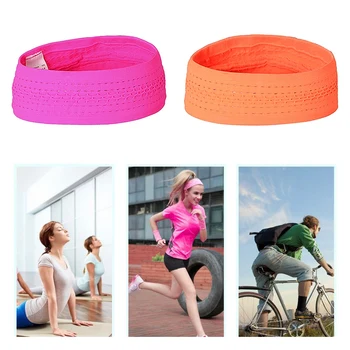 

Hot Sports Headband Elastic Water Absorption Sweatband Headband Yoga Dance Bicycle Running Hair Band NEW