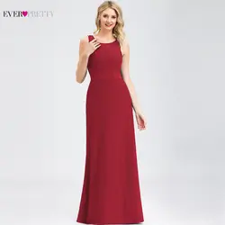 Элегантные кружевные вечерние платья Ever Pretty A-Line с круглым вырезом без рукавов с бантом и поясом, шифоновые вечерние платья с открытой