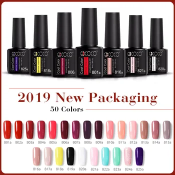 

GDCOCO 2019 New Package Nail Gel Varnish 8ml Color Gel Polish Soak Off UV LED Gel Nail Polish No Wipe Top Coat Primer Base Coat