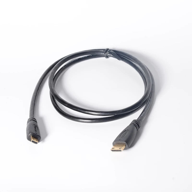 HDMI-совместимый 1 4 мини штекер к микро видеокабель Тип C D адаптер высокого