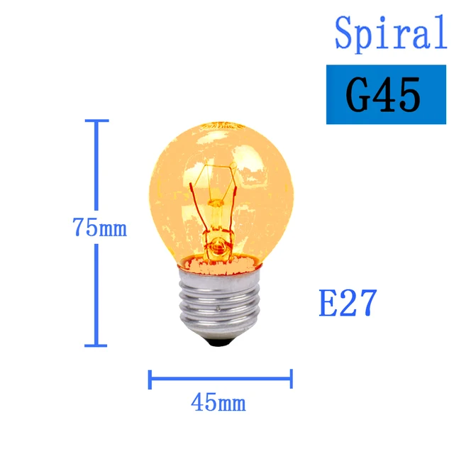 Retro Edison Bulb Filament Incandescent Light Vintage Lamp Ampoule bulbs E14 E27 40w Home Decor Lighting ST64 G95 T300 Yellow