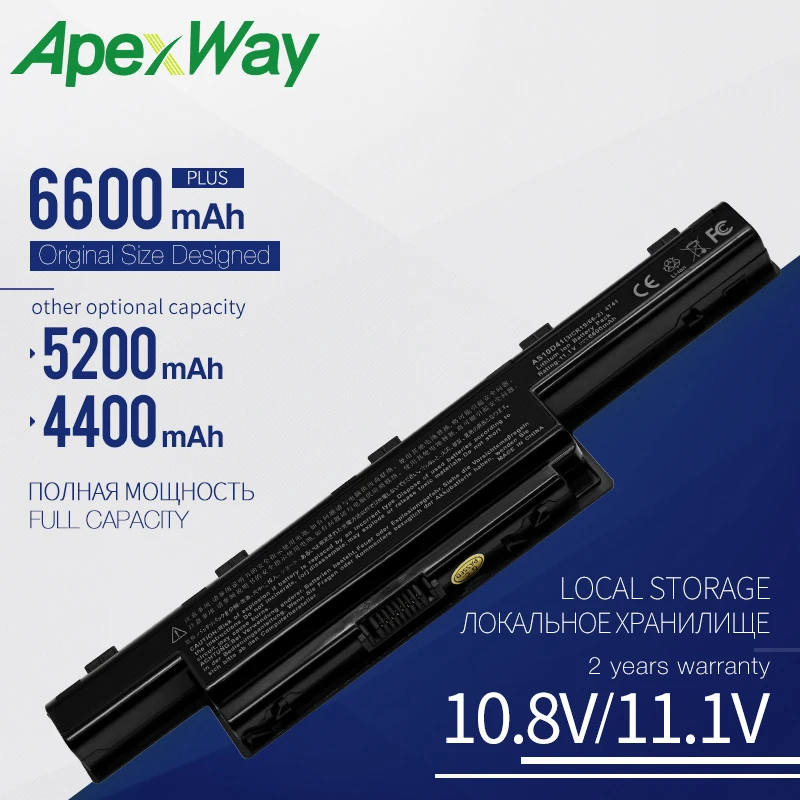 Apexway новый ноутбук Батарея AS10D31 AS10D51 AS10D81 для ноутбука Acer Aspire 4741 5750 5742 г V3 571G V3-571G 771G для Acer AS10D61 AS10D71 - изображение