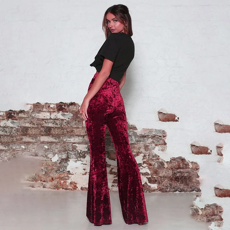 

2019 Special Offer Polyester Flat Regular Europe And The New High Waist Casual Wide Leg Pants Women's Clothing Women Streetwear