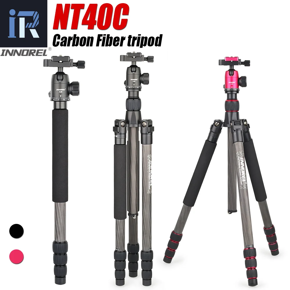 INNOREL NT40C 삼각대 모노포드, 볼 헤드 포함, 휴대용 다기능 탄소 ..