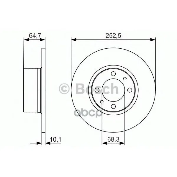 Тормозной Диск Передний 0986479988 Bosch арт. 0986479988