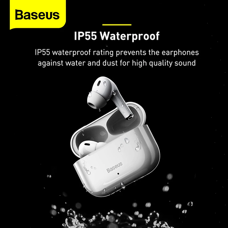 Baseus-auriculares inalámbricos W3 con TWS, cascos con Bluetooth 5,0, manos  libres para iPhone 14, Samsung y Xiaomi