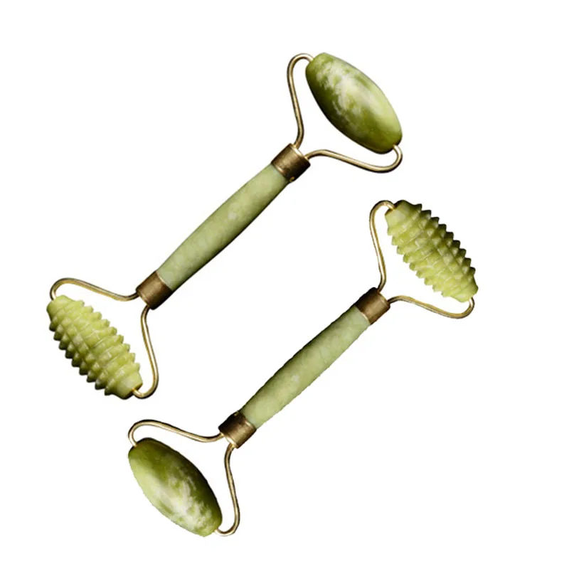 2 в 1 Натуральный камень нефрита роликовый лицевой массажер доска гуаша гуа-Ша массаж набор инструментов уход за кожей лица очищающий массажер V подтяжка лица ролик