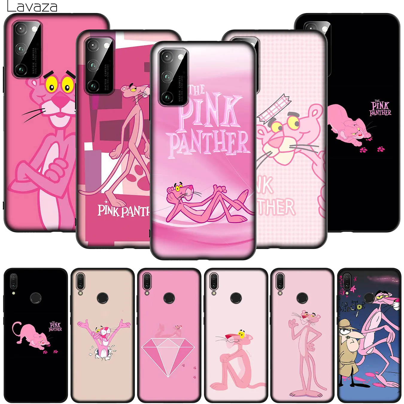 Lovely Pink Panther Soft Phone Case for Huawei Y9 Y6 Y7 Prime Honor 20 20S 10 9X 9 8 Lite 8C 8X 8A 7X 7C 7A Pro |