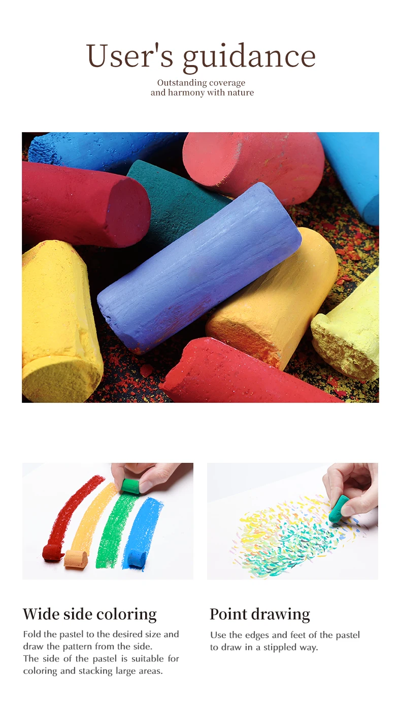 Paul Rubens Soft Pastels Set Painting Chalk Crayons Solid Non Toxic of 40 Colors Art Stationery Drawing Supplies Gift for Artist