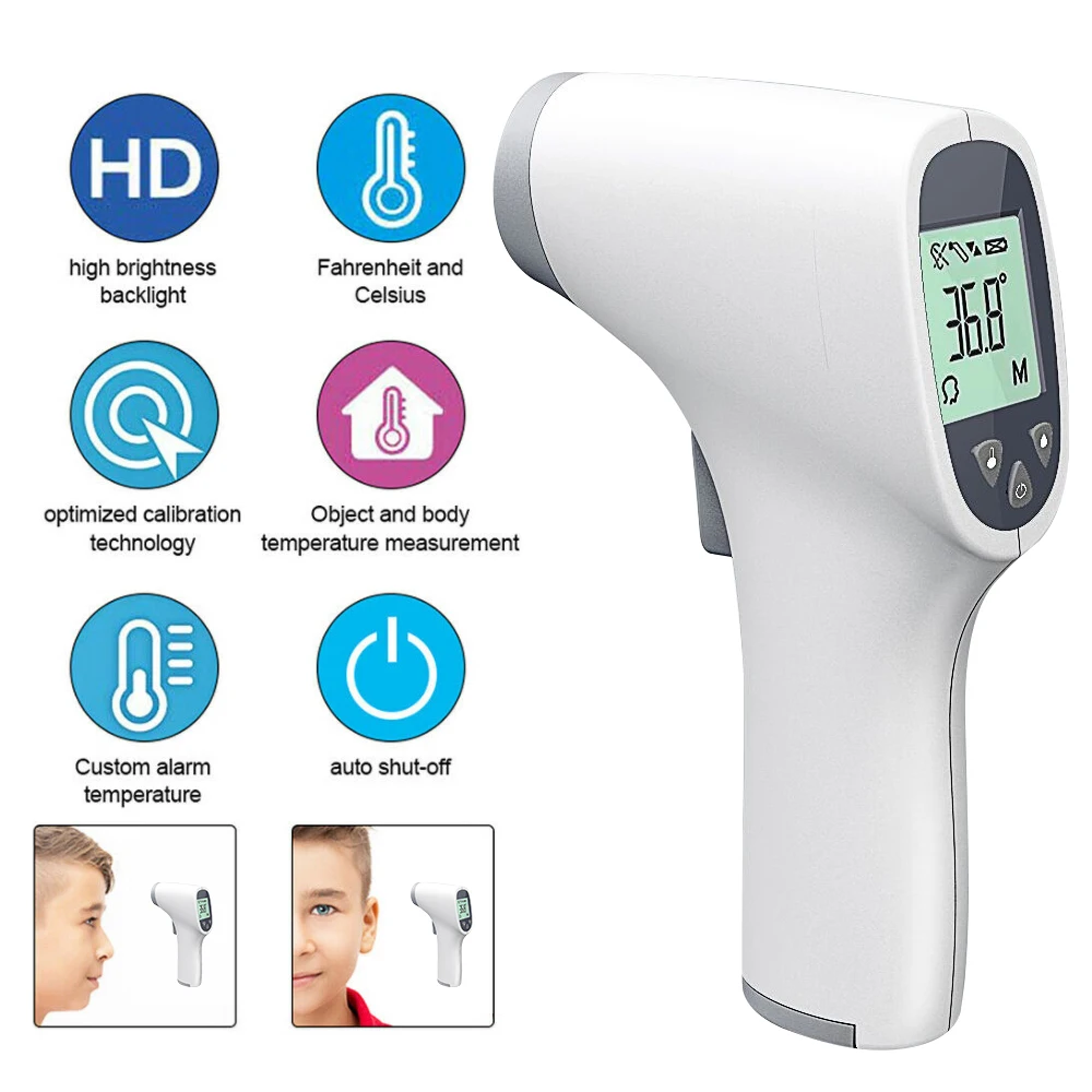 

Penrui JRT200 Digital Termomete Baby Adult Forehead Body IR Infrared Thermometer Gun Non-contact Temperature Measurement Device