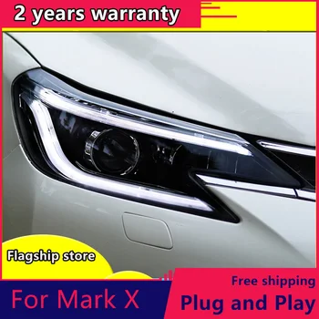 

Car Styling LED Head Lamp for Toyota Mark X headlights 2013 Toyota Mark X led headlight led drl H7 hid Q5 Bi-Xenon Lens low beam