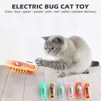 

Funny Electric Dog Cat Toys Escaping Obstacles Automatically Turn Over Electric Insects Shape Pet Toy Random Color Delivery 30E