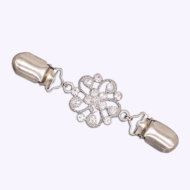 Cardigan Clip Fasteners for Clothes Clothespins Scarf Clip Brooch Sliver Pin Buckle Clip Holder Women Dress Jewelry