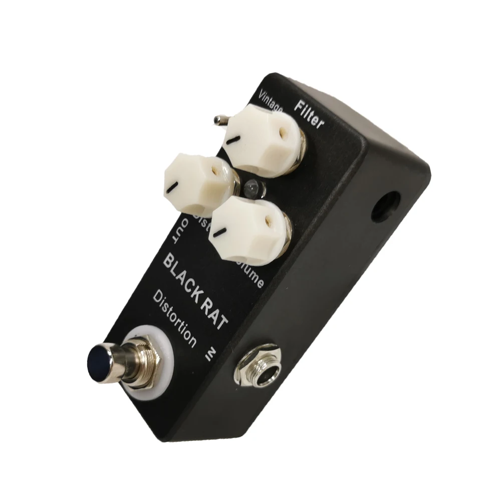 thumbnail image 2 of Black Rat Distortion Guitar Effects Pedal - Mini Size With LED Indicator, Aluminum Alloy Body 2 of 12
