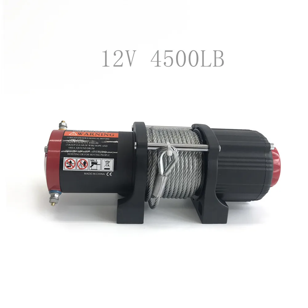 

Электрическая Лебедка 12 В, 4500 фунтов, комплект с дистанционным управлением, тяжелая электрическая лебедка из высокопрочной стали для ATV трейлера
