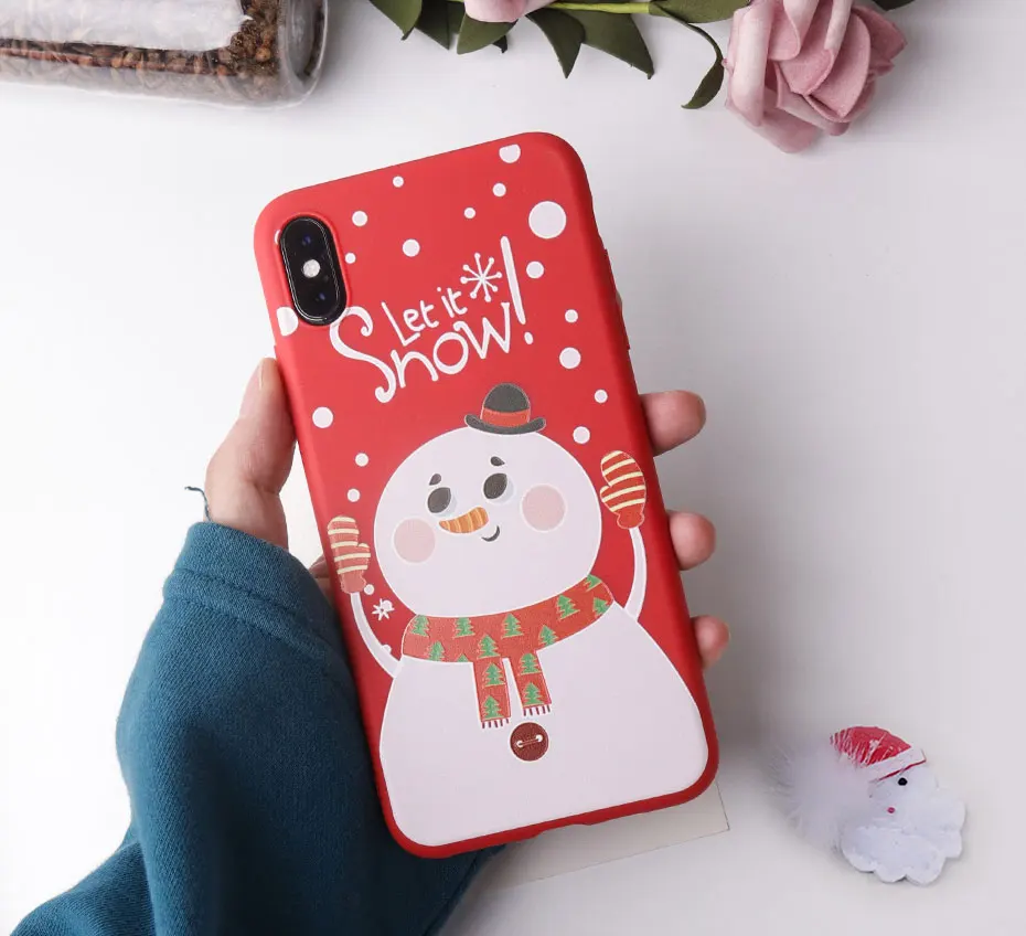 ZNP силиконовый чехол для iphone 11 Pro 6 6s 7 8 Plus чехол для телефона Санта Клаус Рождество для iphone X XS Max XR 11 ТПУ мягкий чехол