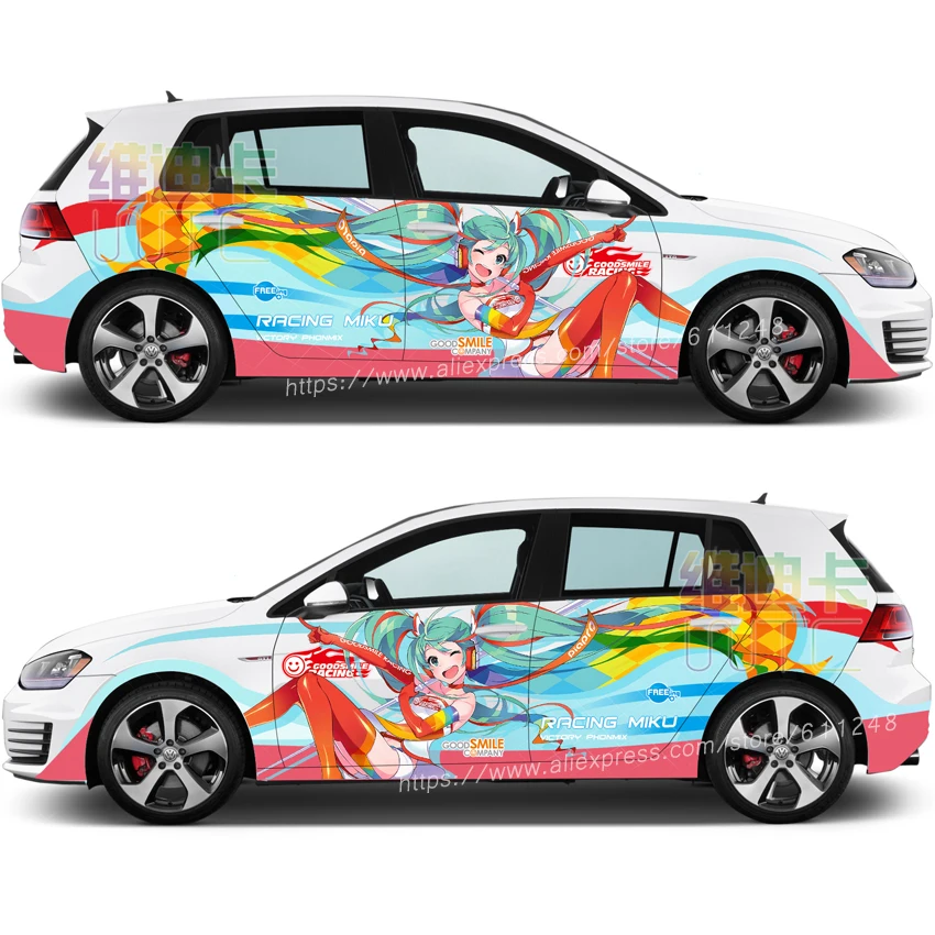 Японское аниме Itasha GOODSMILE RACING MIKU стикер для автомобиля мультфильм автомобильная