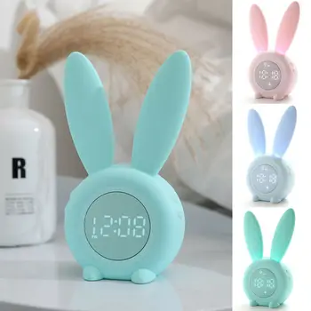 

ABS+Silicone Rabbit Timing Alarm Clock Creative Led Electronic Clock Night