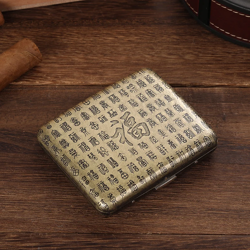 Латунные сигаретные Чехлы (удерживают 20 шт.) металлическая сигаретная коробка