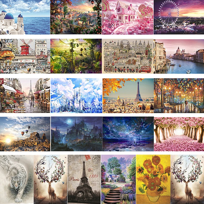 Educational 1000 Piece Jigsaw Puzzles different Style Adults Kids Puzzle Toy Educational Toys