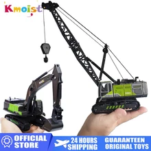 

1:50 Simulation Alloy Head Children Engineering Vehicle Toy Excavator Crane Model Truck Car Toys for Boys Birthday Gifts Decor