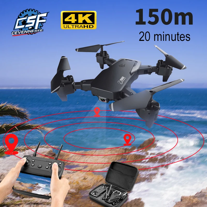 2020 Новый S60 pro Дрон 20 мин 1000 м GPS 5G WIFI 4K HD широкоугольная камера 1080P WiFi fpv двойная