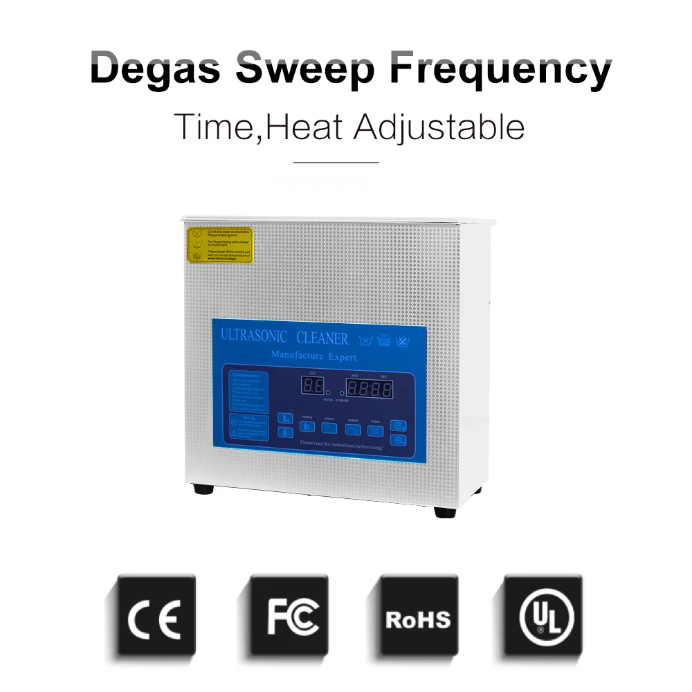 Digital Ultrasonic Cleaner Bath PCB Hardware Injector Chain Oil Rust