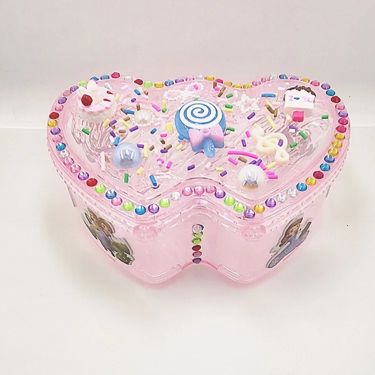 DIY коробка для украшений для девочек Детская мультяшная принцесса косметический Чехол Коробка для хранения косметики ожерелье тиара коробка туалетное зеркало