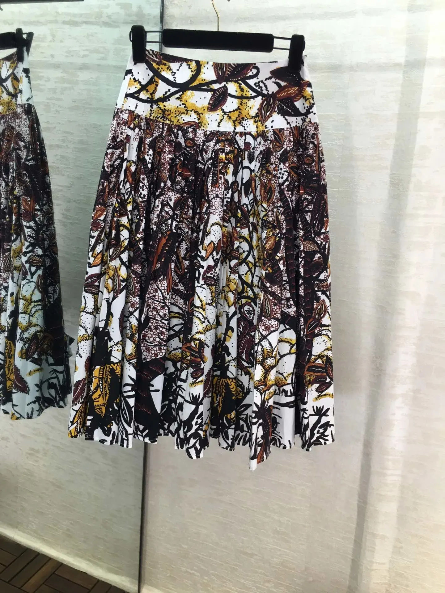 Новая женская модная сексуальная хлопковая плиссированная юбка с принтом 1127