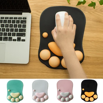 

3D Cat Paw Mouse Pad Anti-Slip Soft Silicone Cute Mouse Mat Silicone Wrist Rests Cushions Mice Mat for Laptop PC Gaming Mousepad