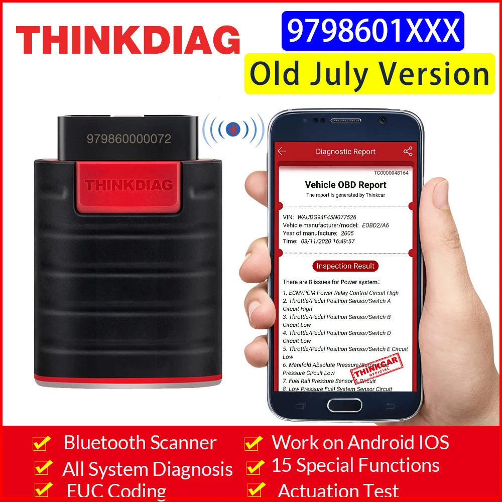 £834.94 Old July Version 10pcsLot Thinkdiag Full System Obd2 Diagnostic Tool
