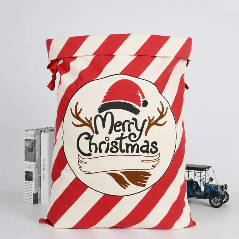 Рождественский подарок мешок Санта-Клауса цветок Drawstring подарок праздничные сумки