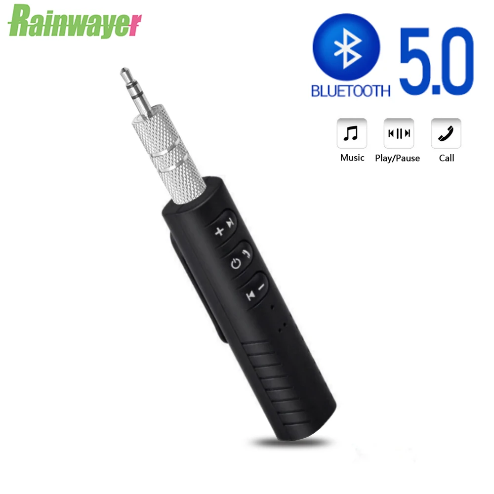 3.5mm Jack sans fil Bluetooth récepteur Bluetooth 5.0 adaptateur sans fil Aux récepteur adaptateur pour casque PC musique MP3 haut-parleur