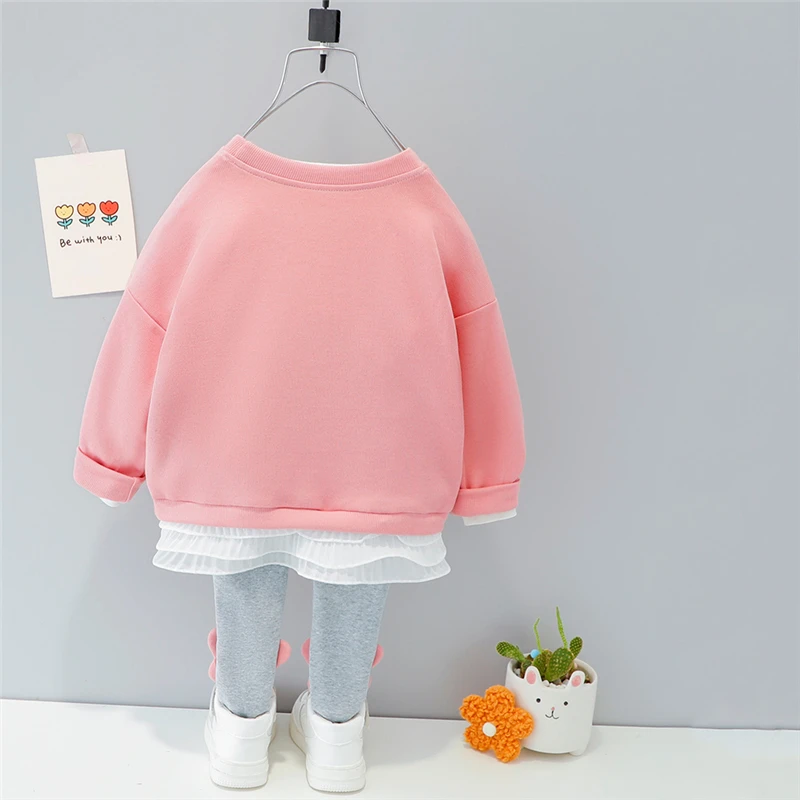 Girls Clothing Set Spring Autumn Baby Girls Lace Flower Princess T Shirt Pants for Vacation kids clothing set girls clothing set