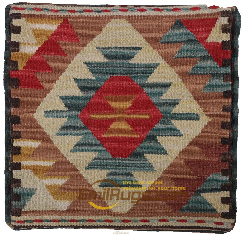 15-5 decorative pillows 45cmx45cm Kilim Square Cover Handmade Decor Moder Wool Living Room - Цвет: 15-5