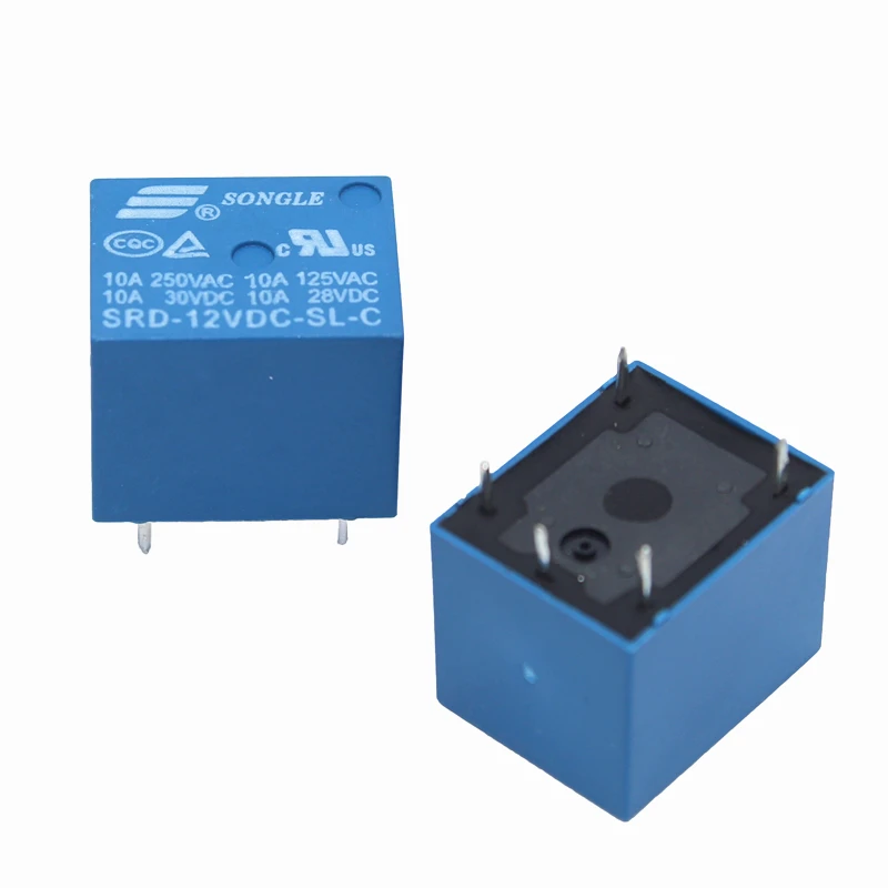 Power Relay 10A 250VAC 5 Pins x 10pcs HF7FD-012-1ZPTF 610 576